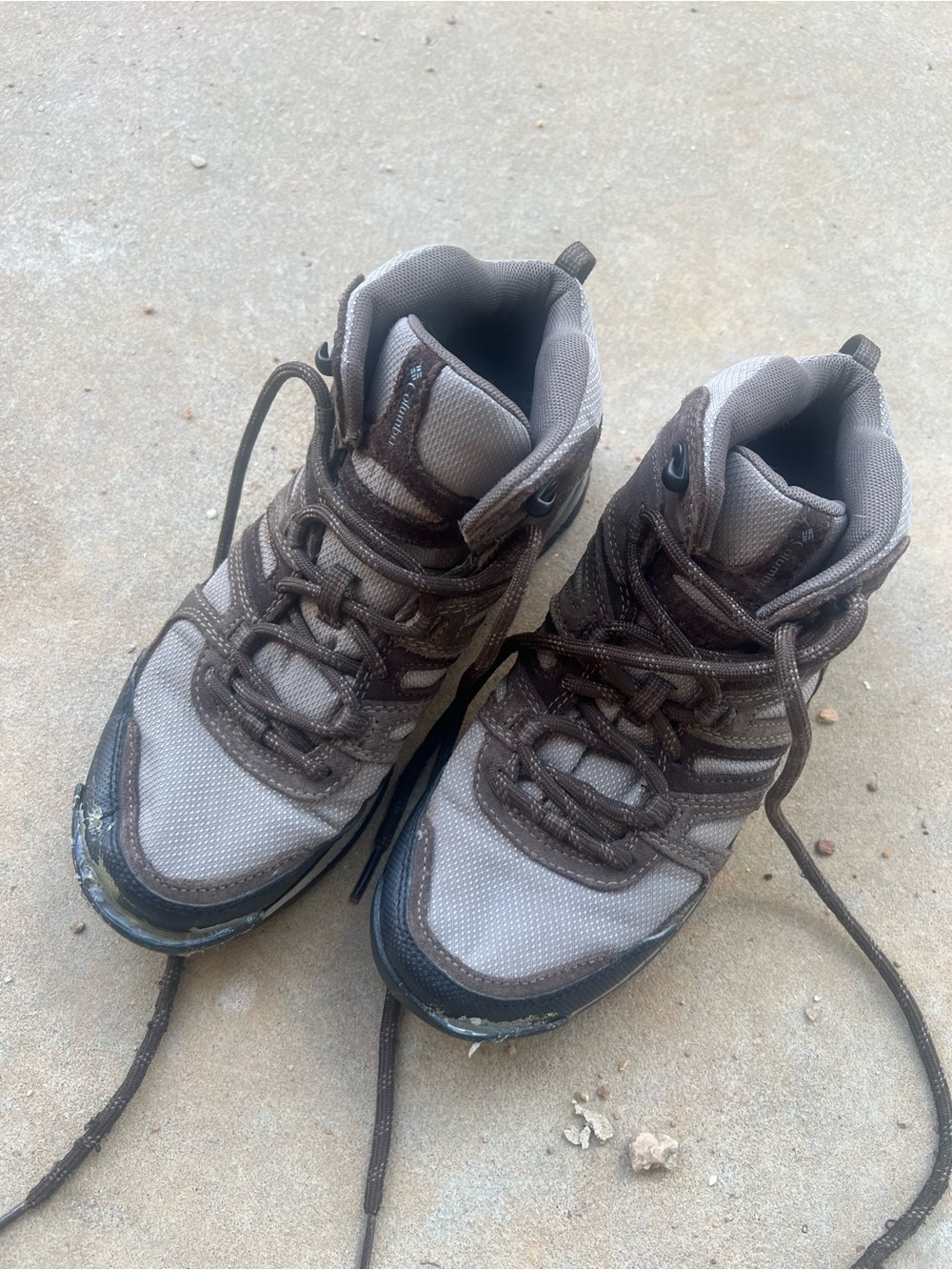 Columbia Brown and Gray Trail Boots